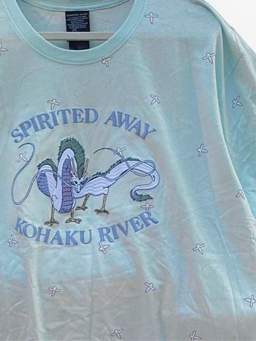 Vintage 2001 Spirited Away Kohaku River Dragon Oversized Baggy Tee